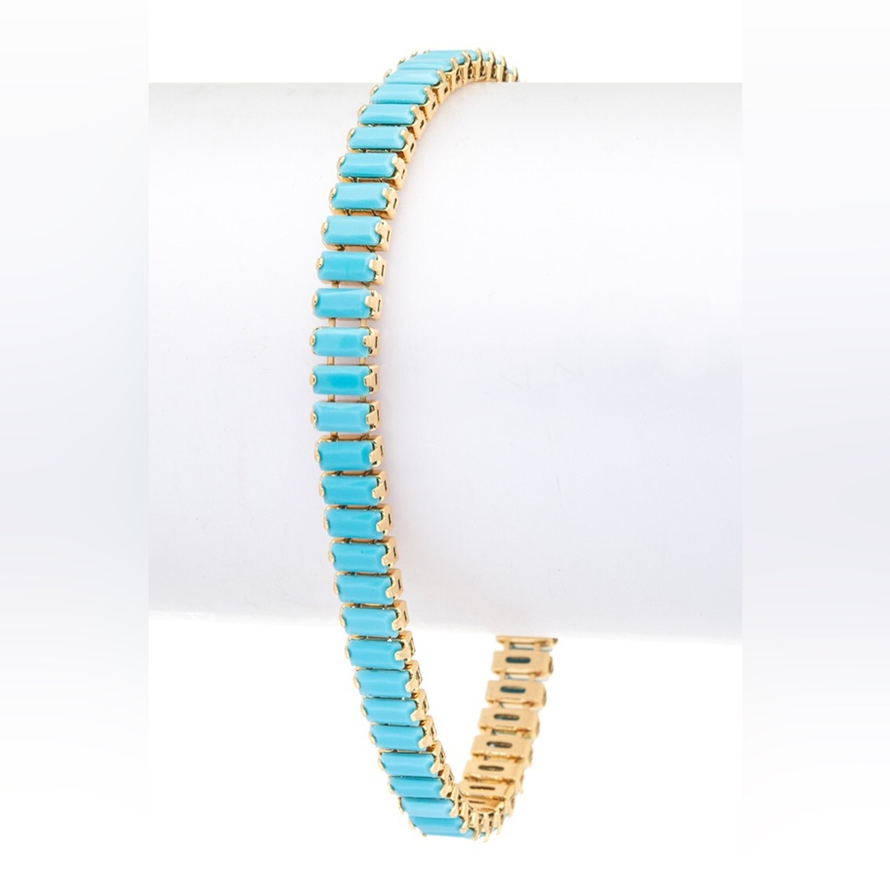 18K Gold Plated Cubic Zirconia Tennis Bracelet